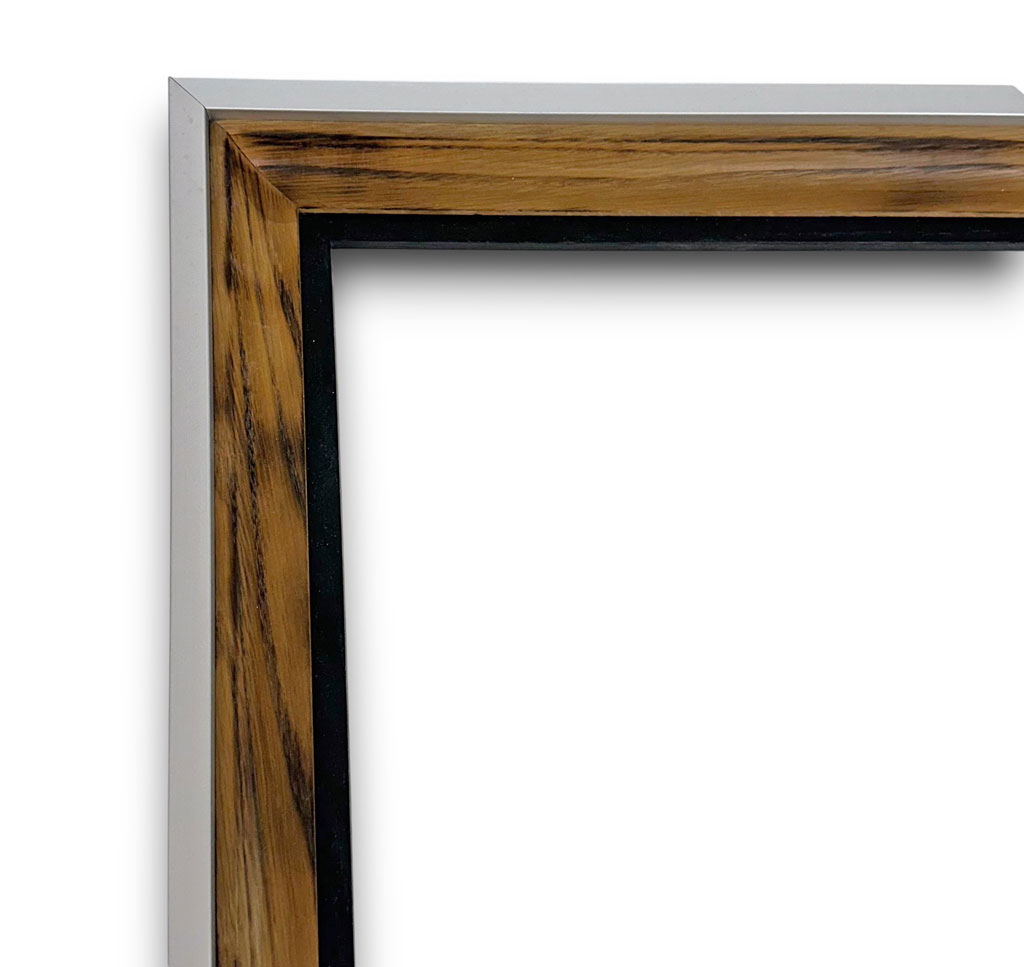  Alu Calypso Alu argent mat Balico chêne brûlé Plat chêne noir