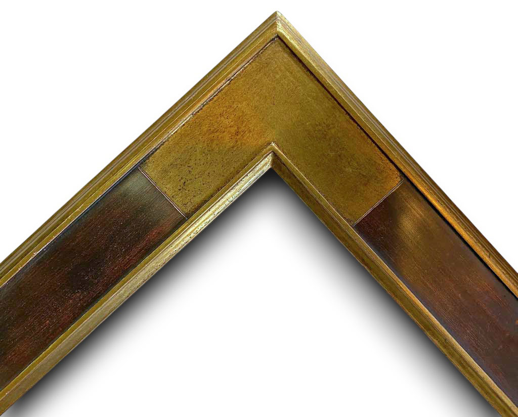 Néocorfou, Pain brûlé 2 assiettes angle cartouche or