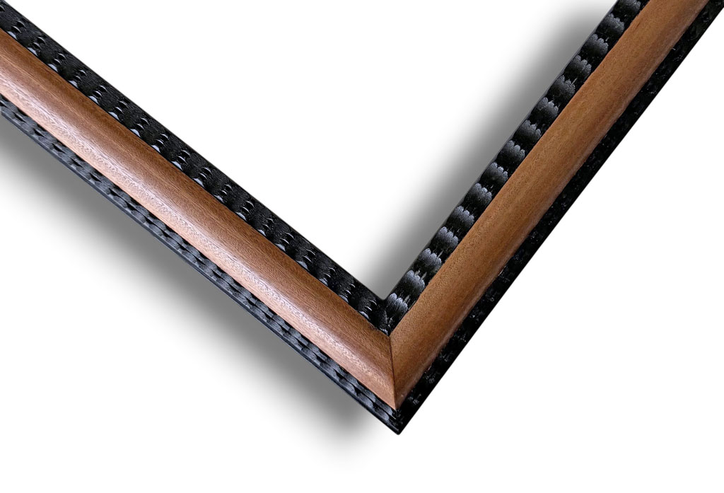 Delia Guilloché noir placage acajou