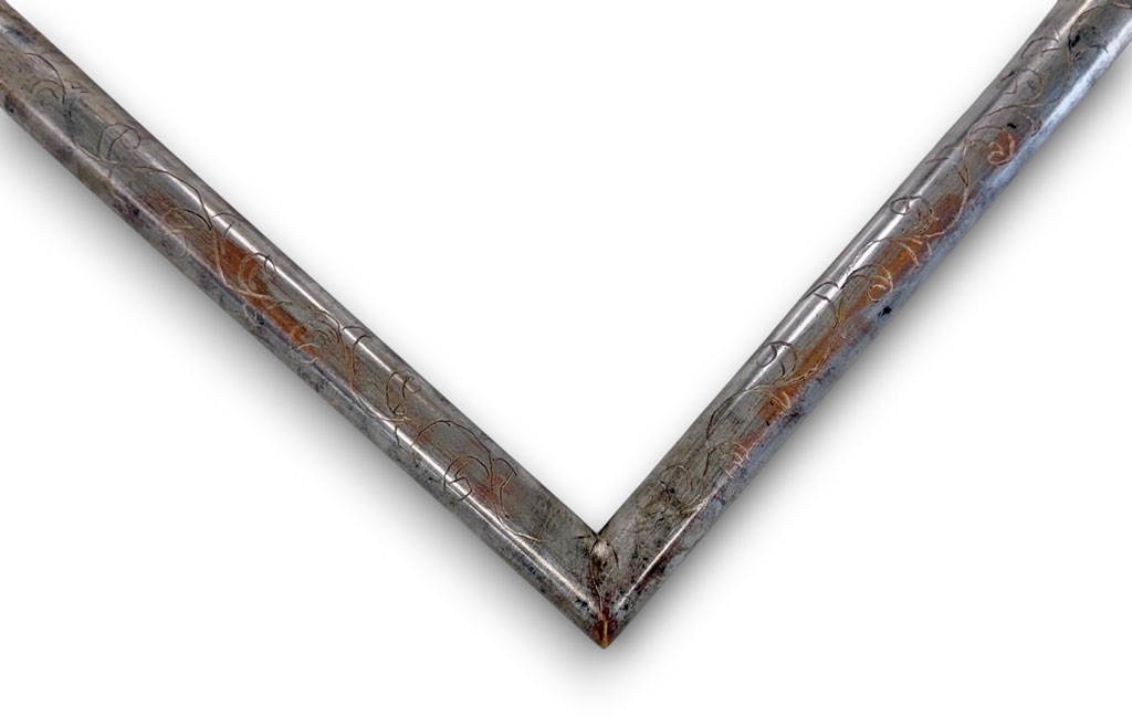Jonc 4 Gravé argent brossé et encre