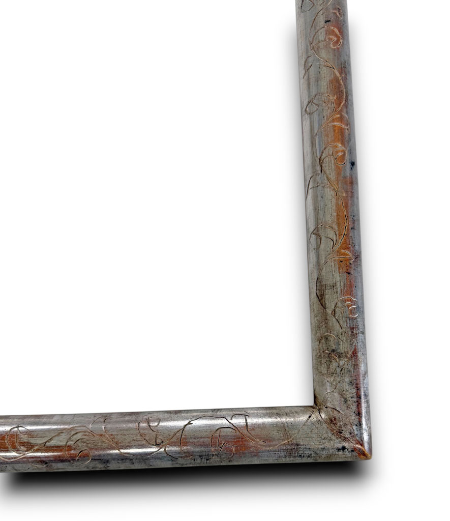 Jonc 4 Gravé argent brossé et encre