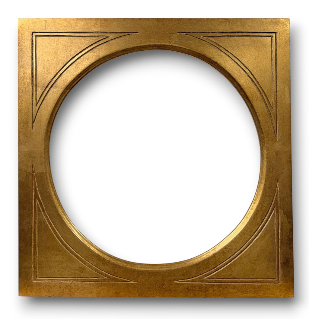 Plaque avec ouverture Gravé or