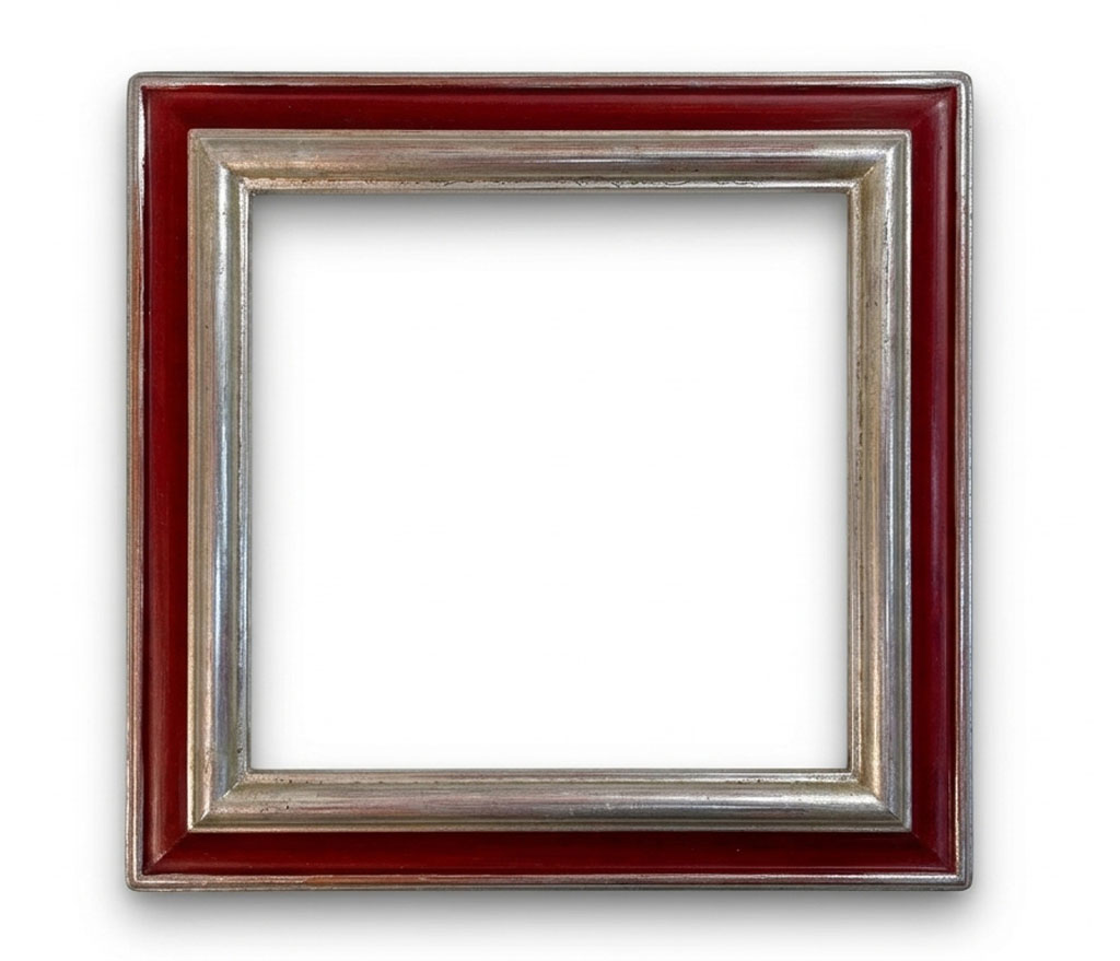 Alix L : 35 mm / H : 27 mm Rouge chine filets argent